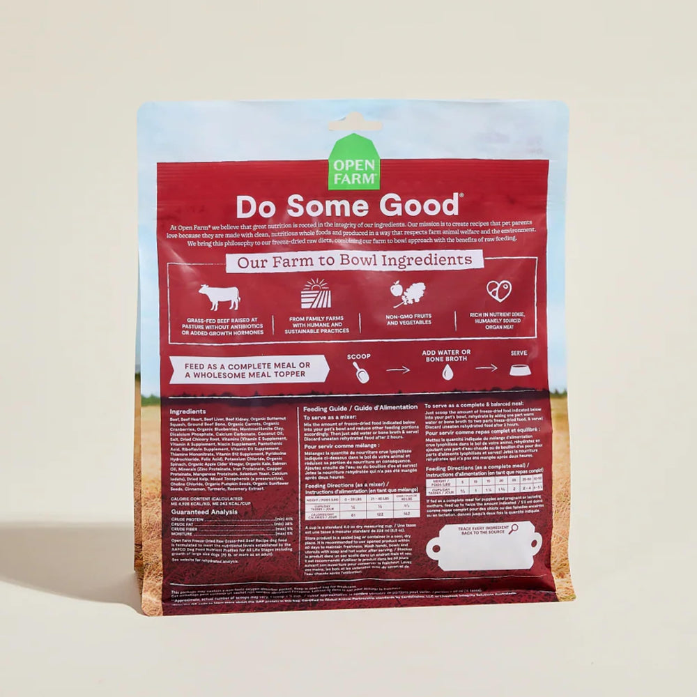 Open Farm freeze-dried process preserves flavor and nutrients without additives