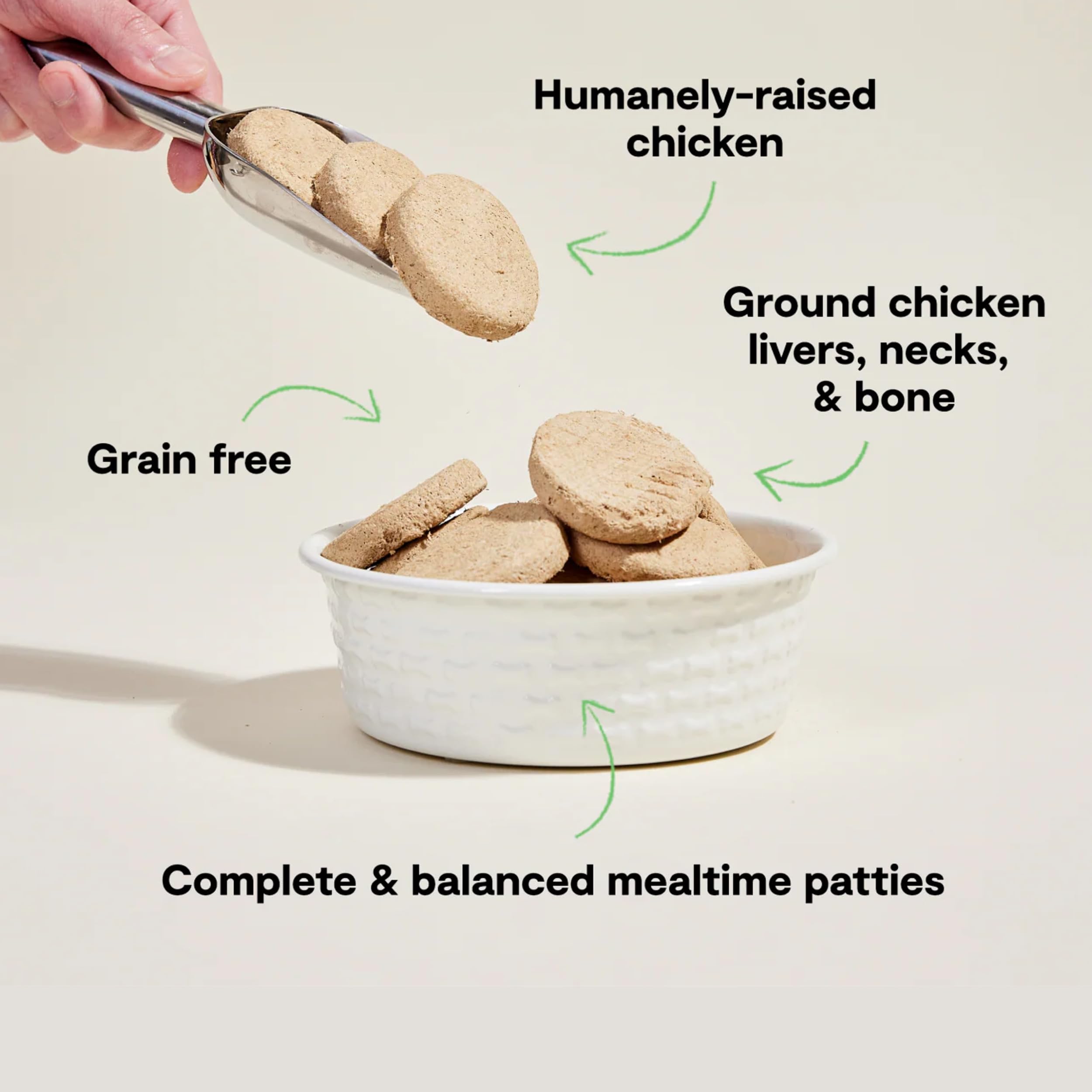 Open Farm complete meal option in freeze-dried form for dogs.