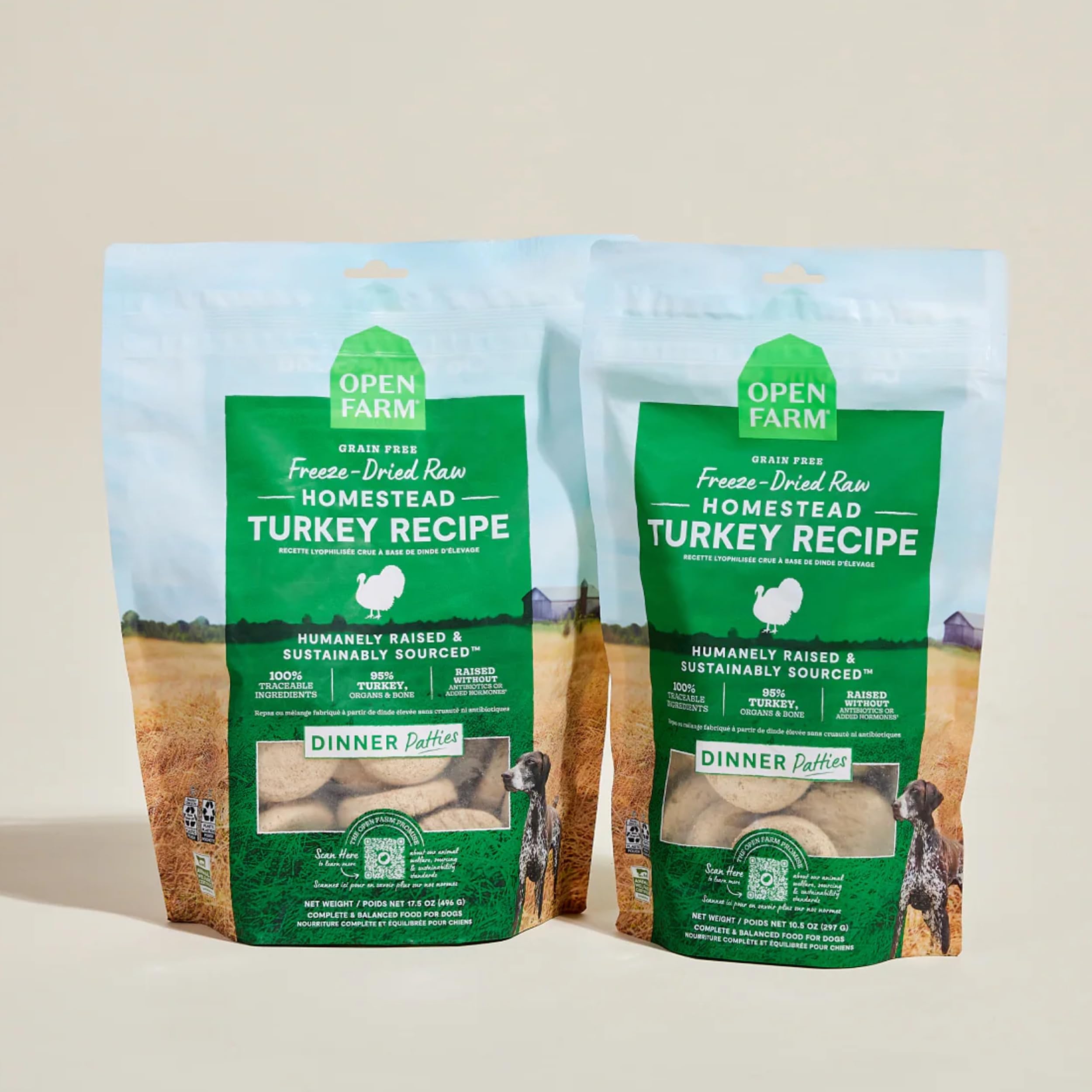 Bag image highlights organic vegetables and superfoods in the recipe