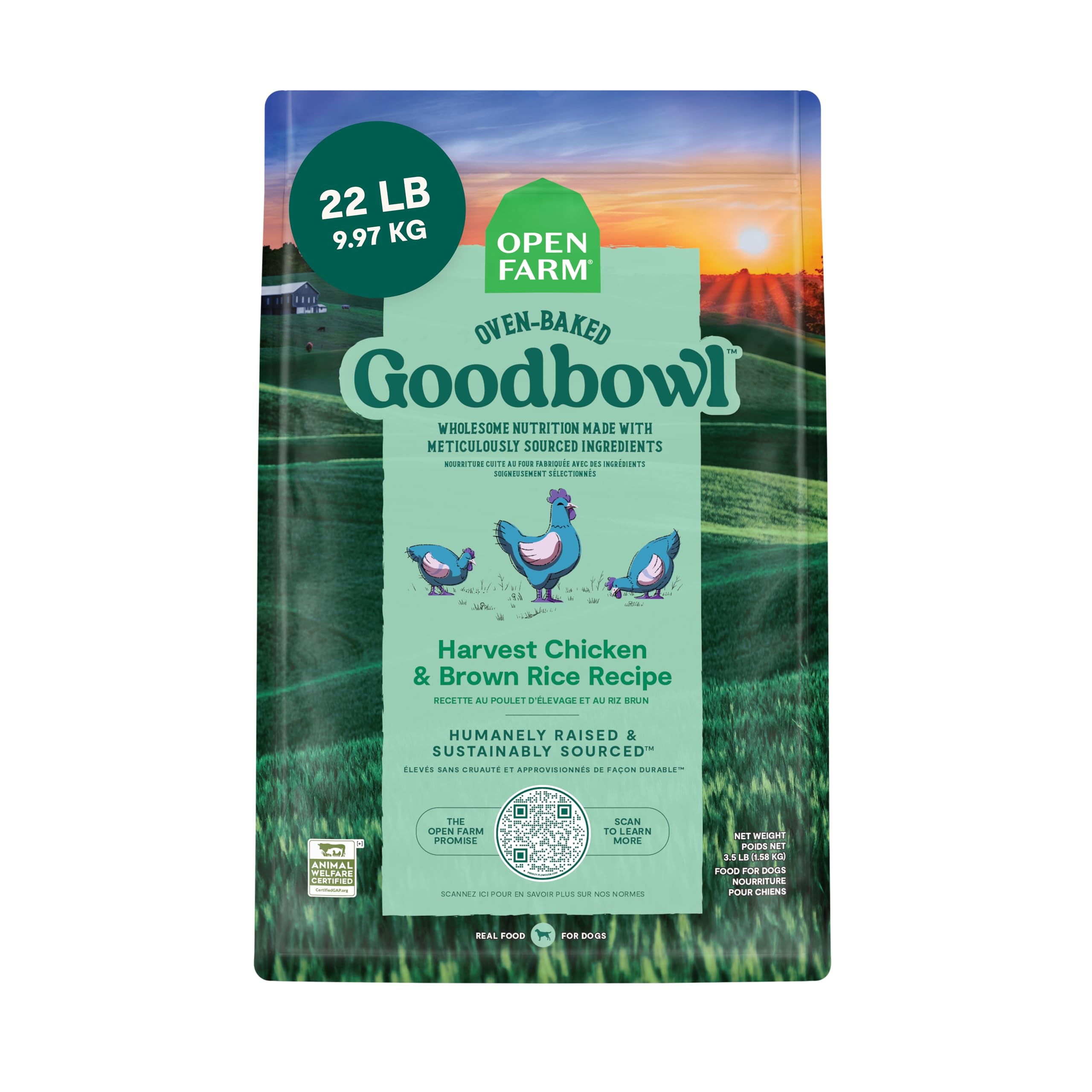 Open Farm Goodbowl 22lb bag ready for daily dog meals and reliable nutrition.