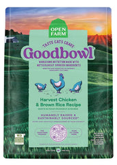 Open Farm Goodbowl dry cat food made in USA with traceable ingredients.
