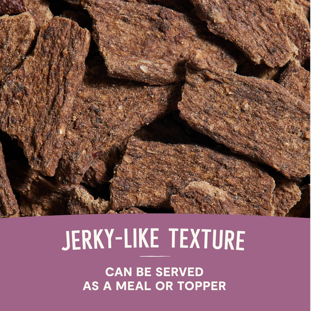 Open Farm grain-free legume-free dog food showcases protein-forward recipe with humanely raised ingredients.