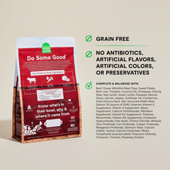 Open Farm grass-fed beef recipe kibble supports protein-rich meals with rich flavor.