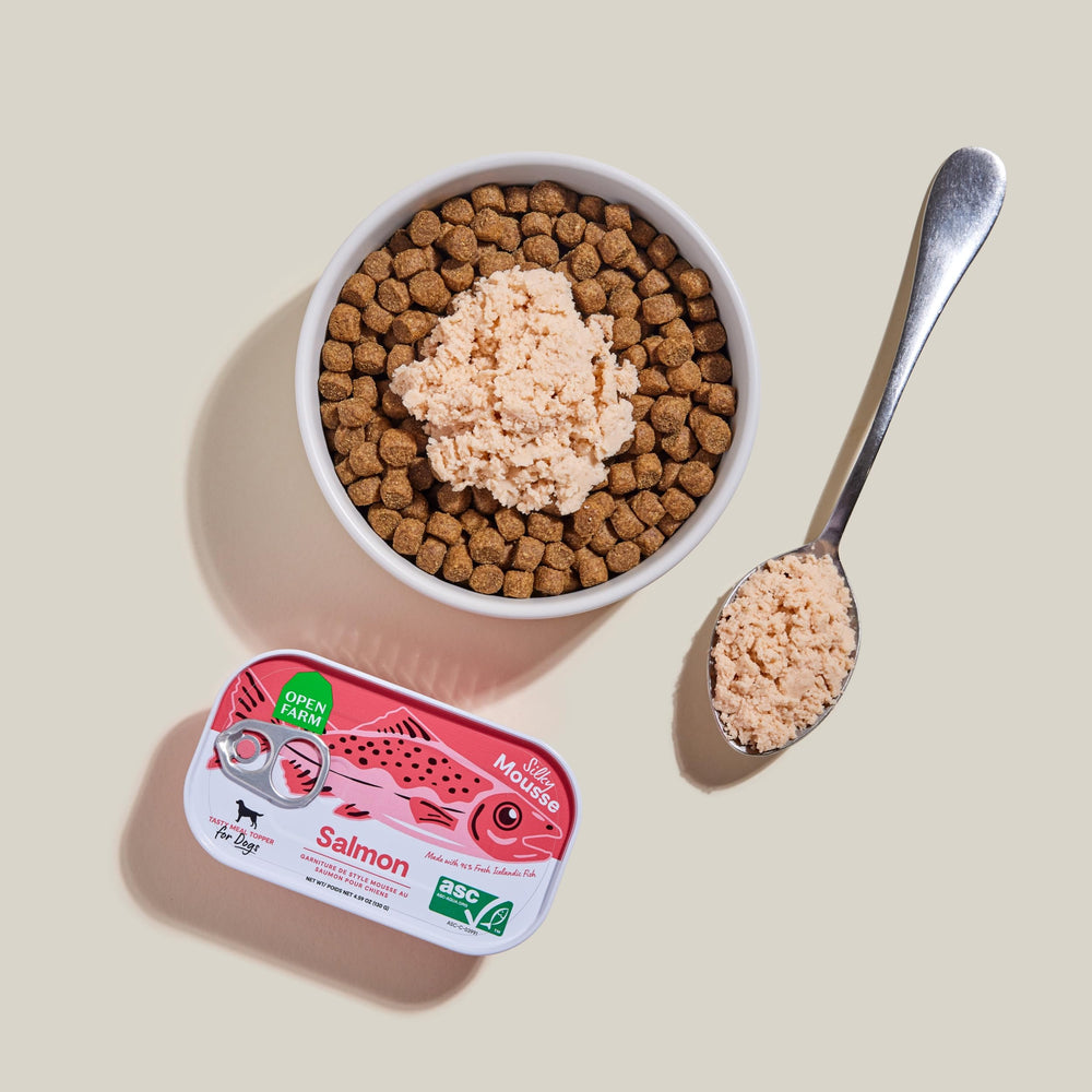 Open Farm Icelandic fish close-up reveals omega-rich ingredients.
