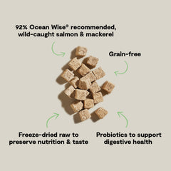 Open Farm Kitty Cubes ingredients image featuring organic cranberries and pumpkin