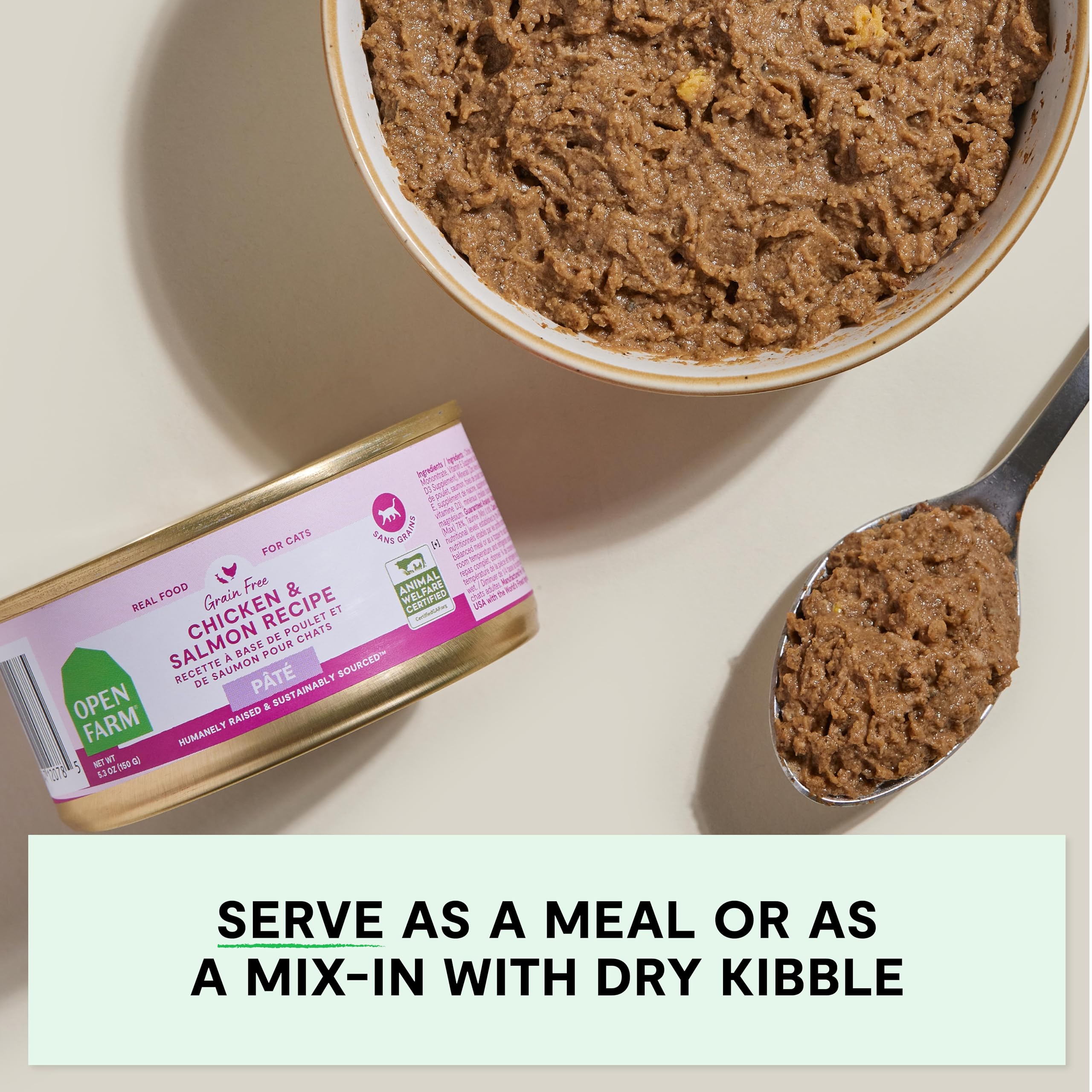Open Farm pate used as a meal or topper on dry kibble