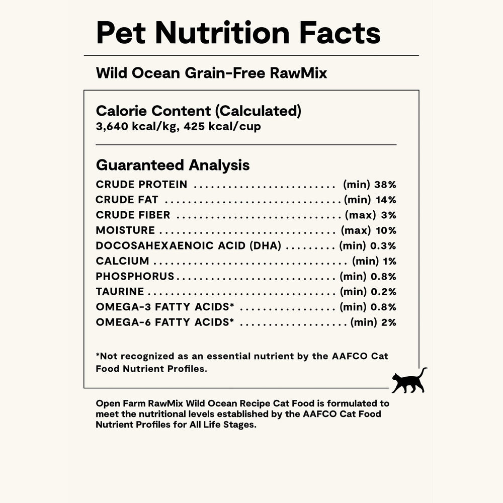 Open Farm RawMix packaging front highlighting wild-caught salmon and other proteins