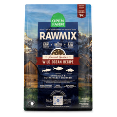 Open Farm RawMix bag packaging with ancient grains supports balanced nutrition.
