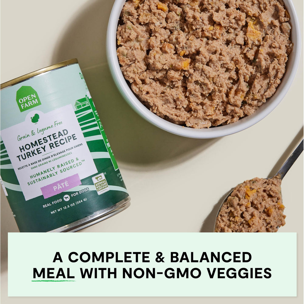 Open Farm Serving Dog Food Bowl Pate captures mealtime satisfaction