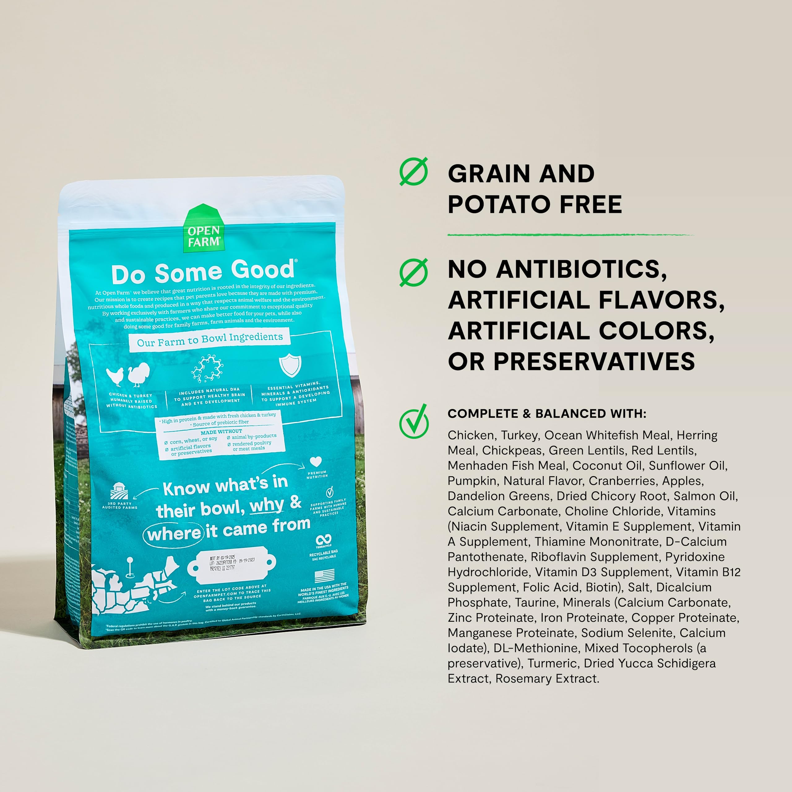 Open Farm vitamin A and taurine support eye and heart health in kittens