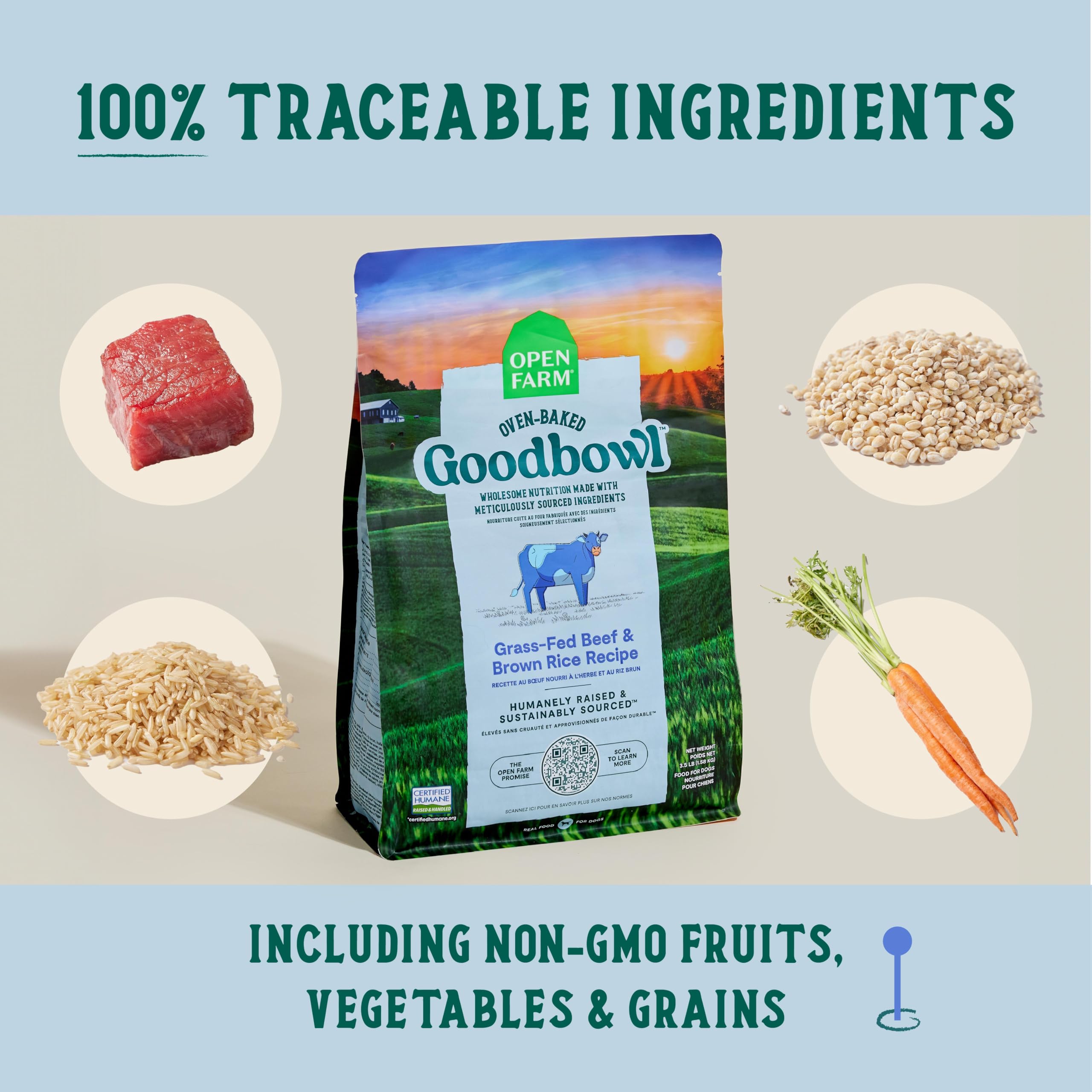 Open Farm Goodbowl made in USA with traceable ingredients