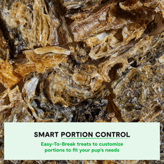 Open Farm single-ingredient protein dog treat highlights pure cod skins for simple snacking.