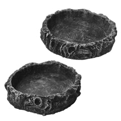 OperSeven reptile bowls water bowl set showcases durable water capacity for daily hydration.