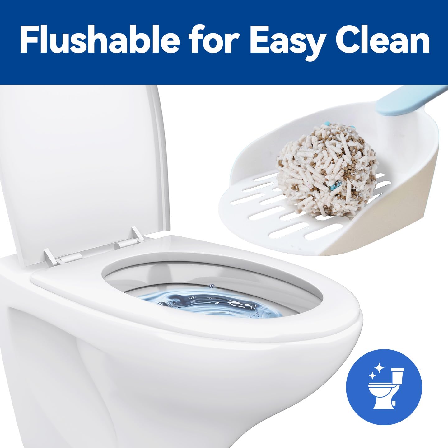 OPET Mixed Tofu Cat Litter demonstrates flushability for simple disposal.