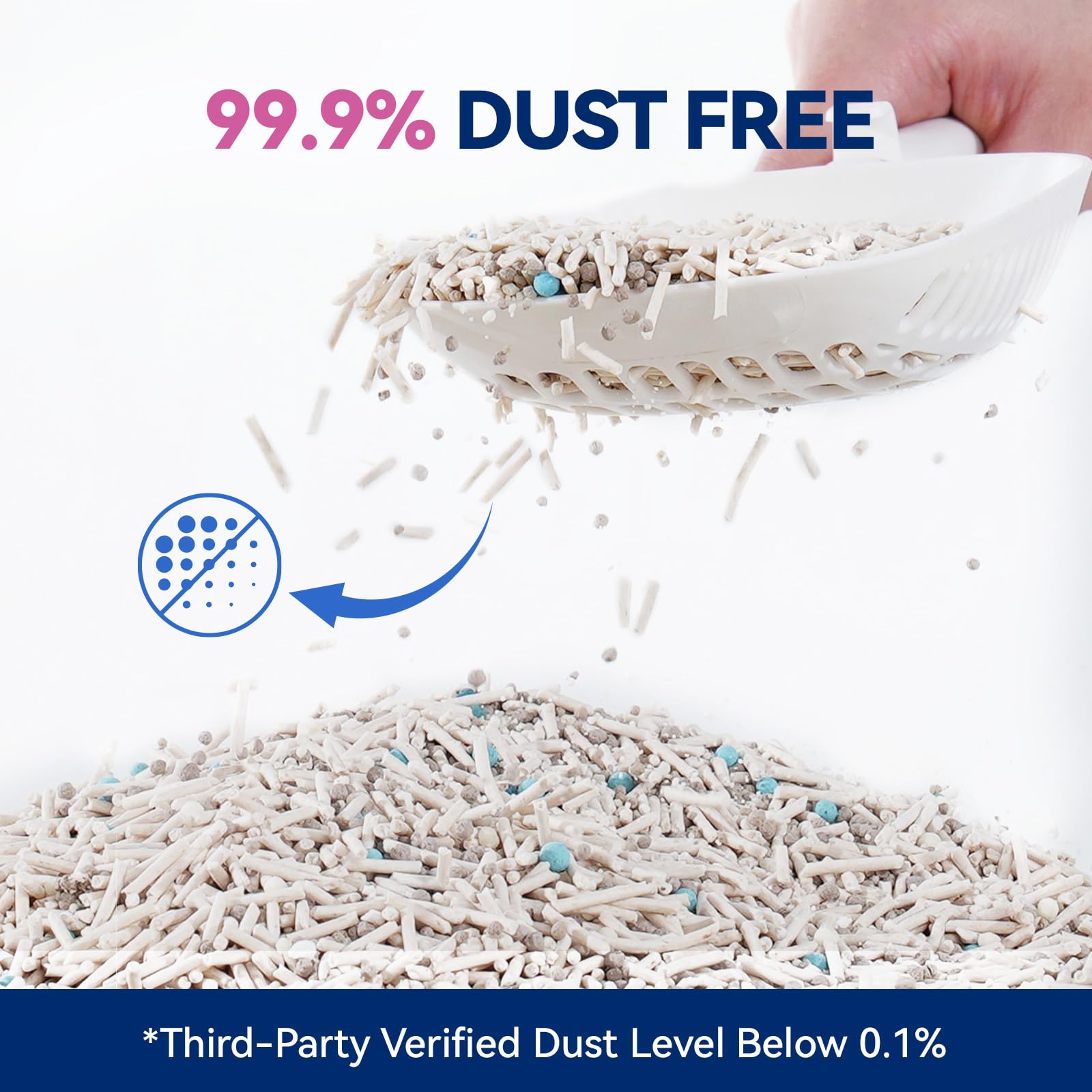 OPET Mixed Tofu Cat Litter reduces tracking to keep floors cleaner.