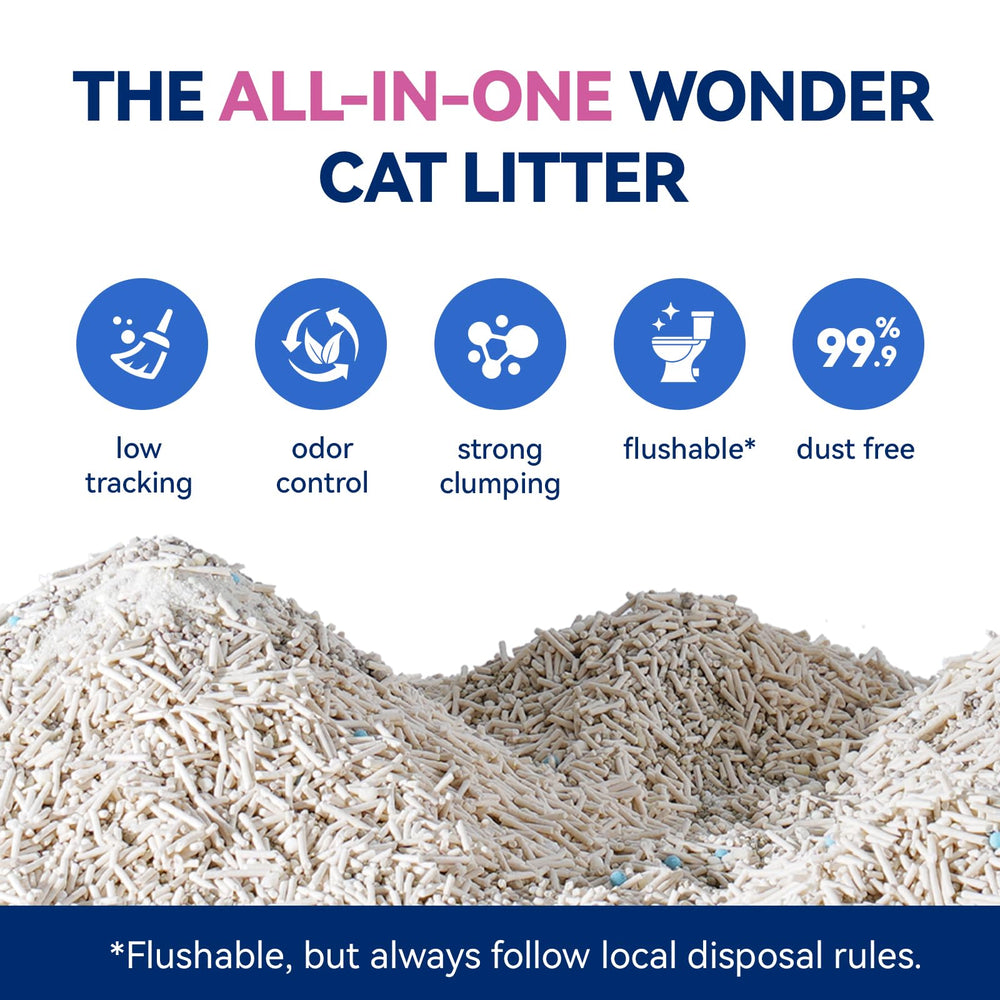 OPET Mixed Tofu Cat Litter highlights plant-based ingredients like pea fiber and corn starch.