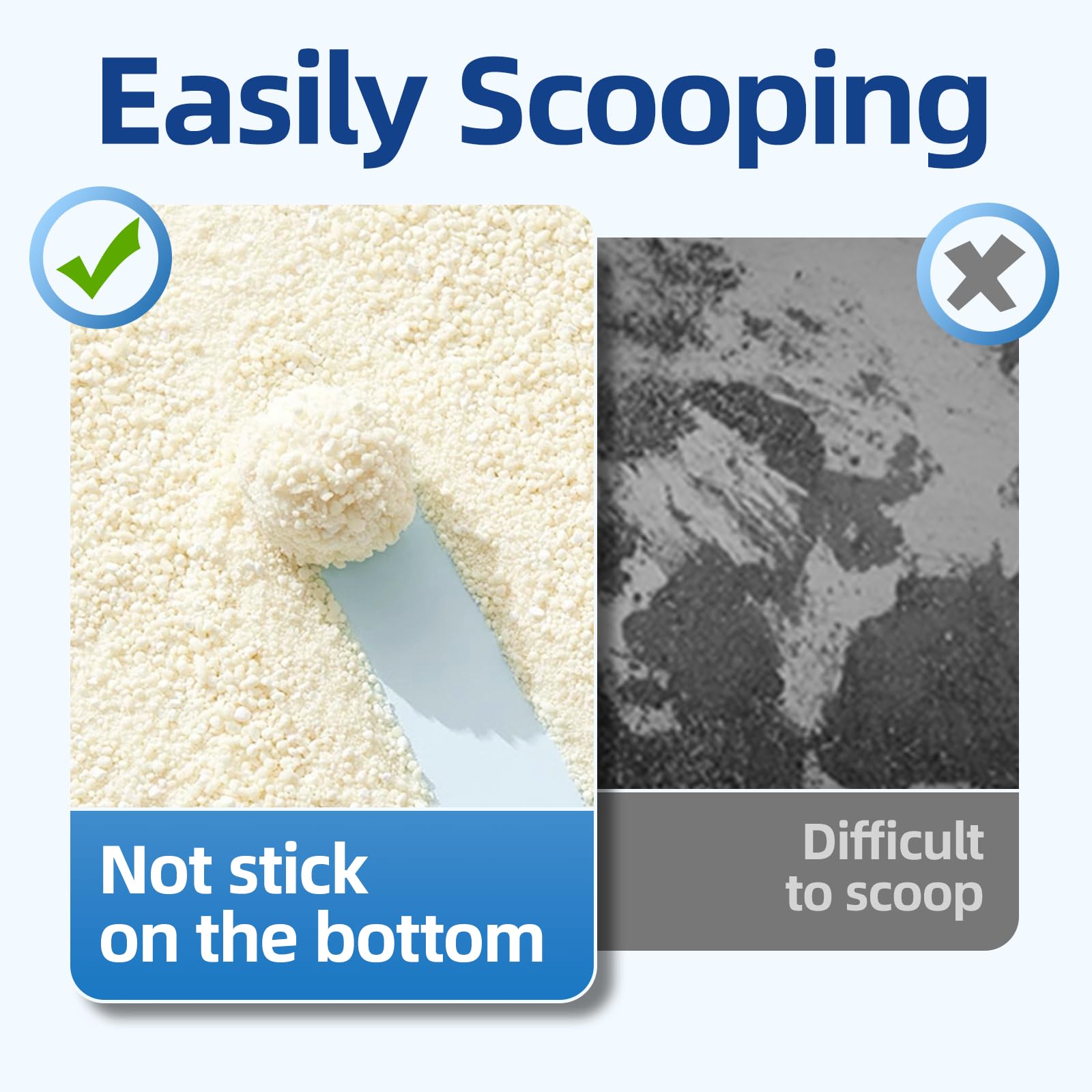 OPET Tapioca Cat Litter multi-granule mix helps minimize tracking.