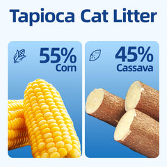 OPET Tapioca Cat Litter quick-clump action in about 5 seconds.