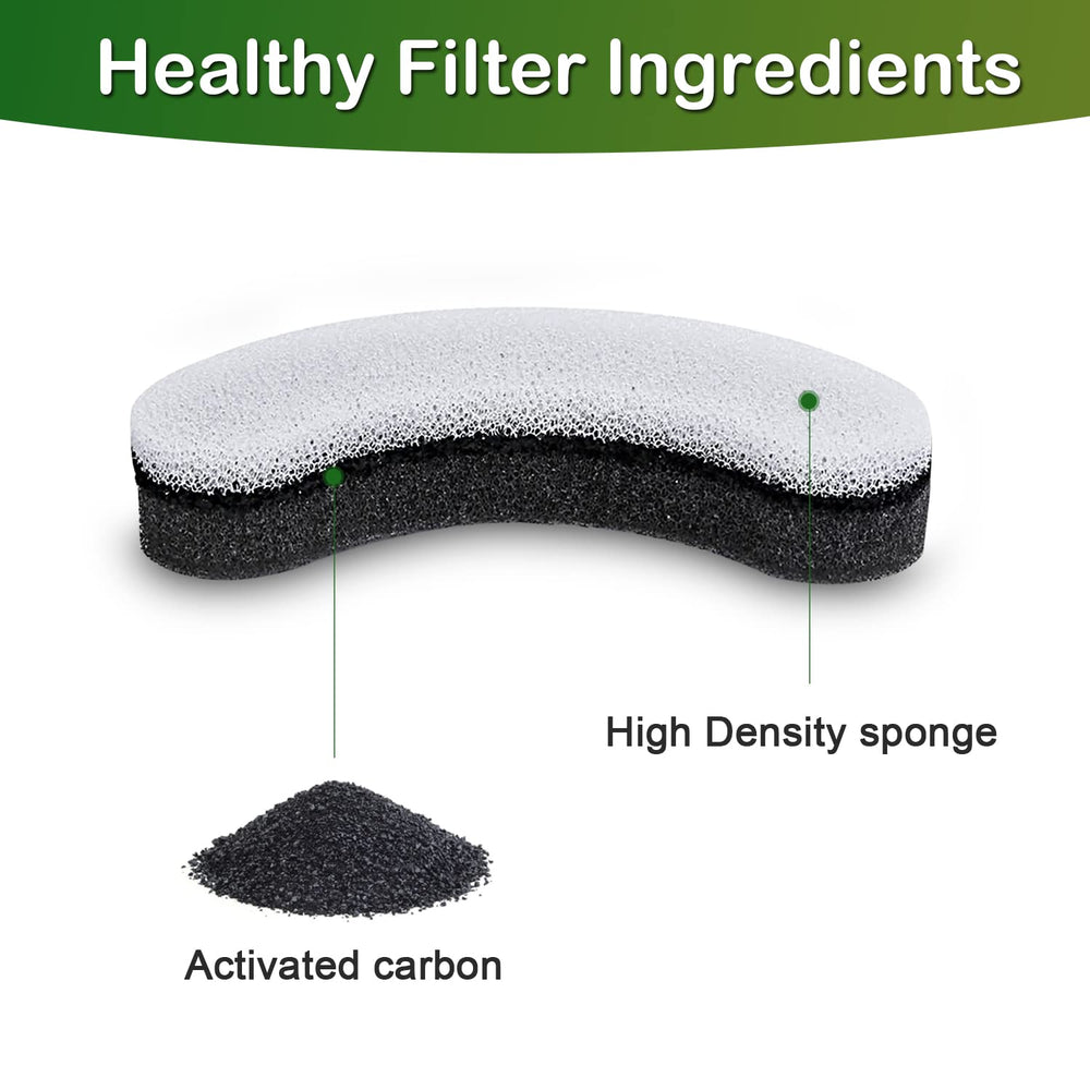 Opeth high-density sponge filter detail traps hair and debris.