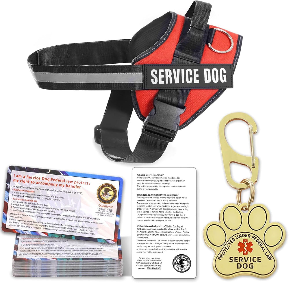 Opstin service dog vest XXS front view with reflective tape for visibility