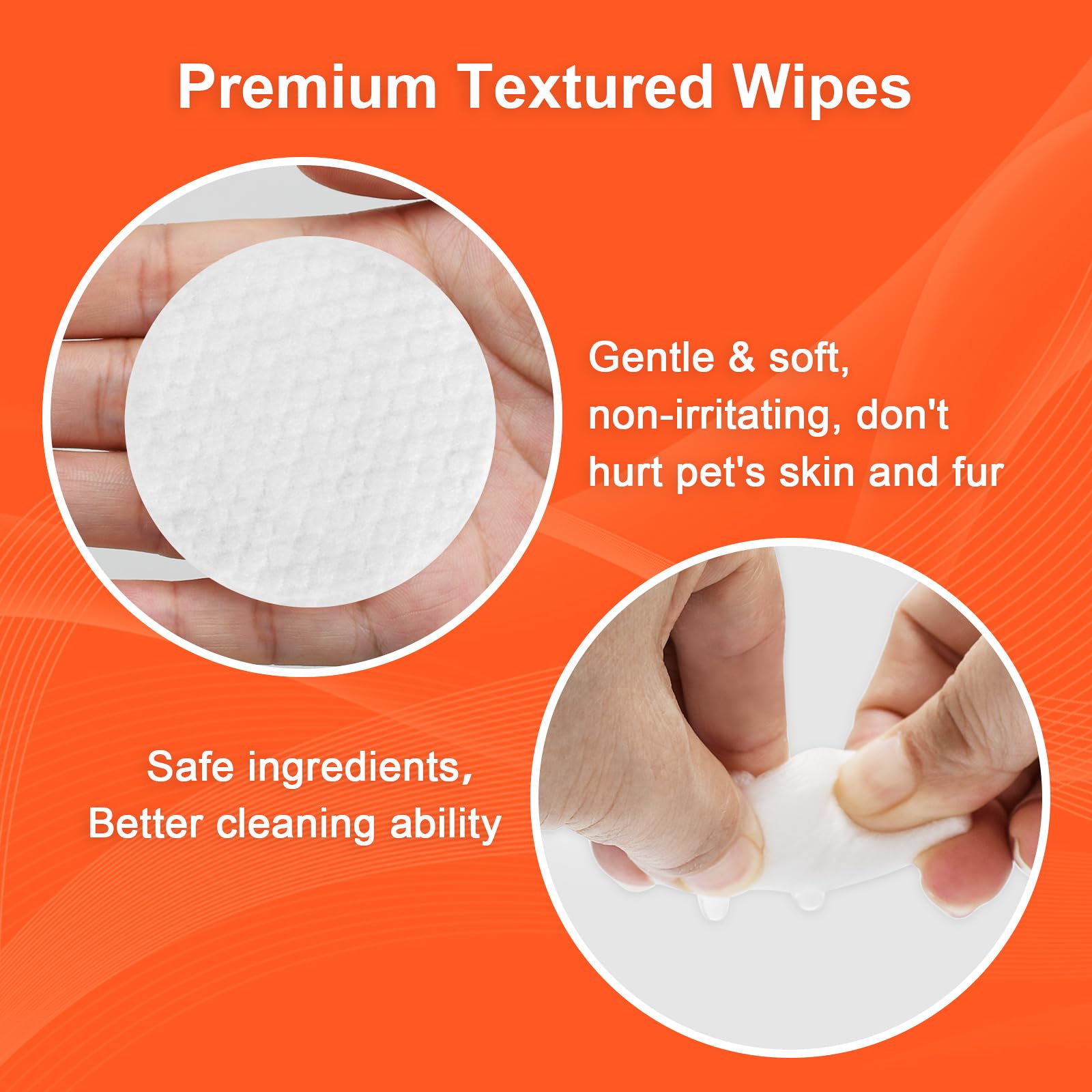 OPULA ear wipes with soft cotton texture gently remove wax and debris.