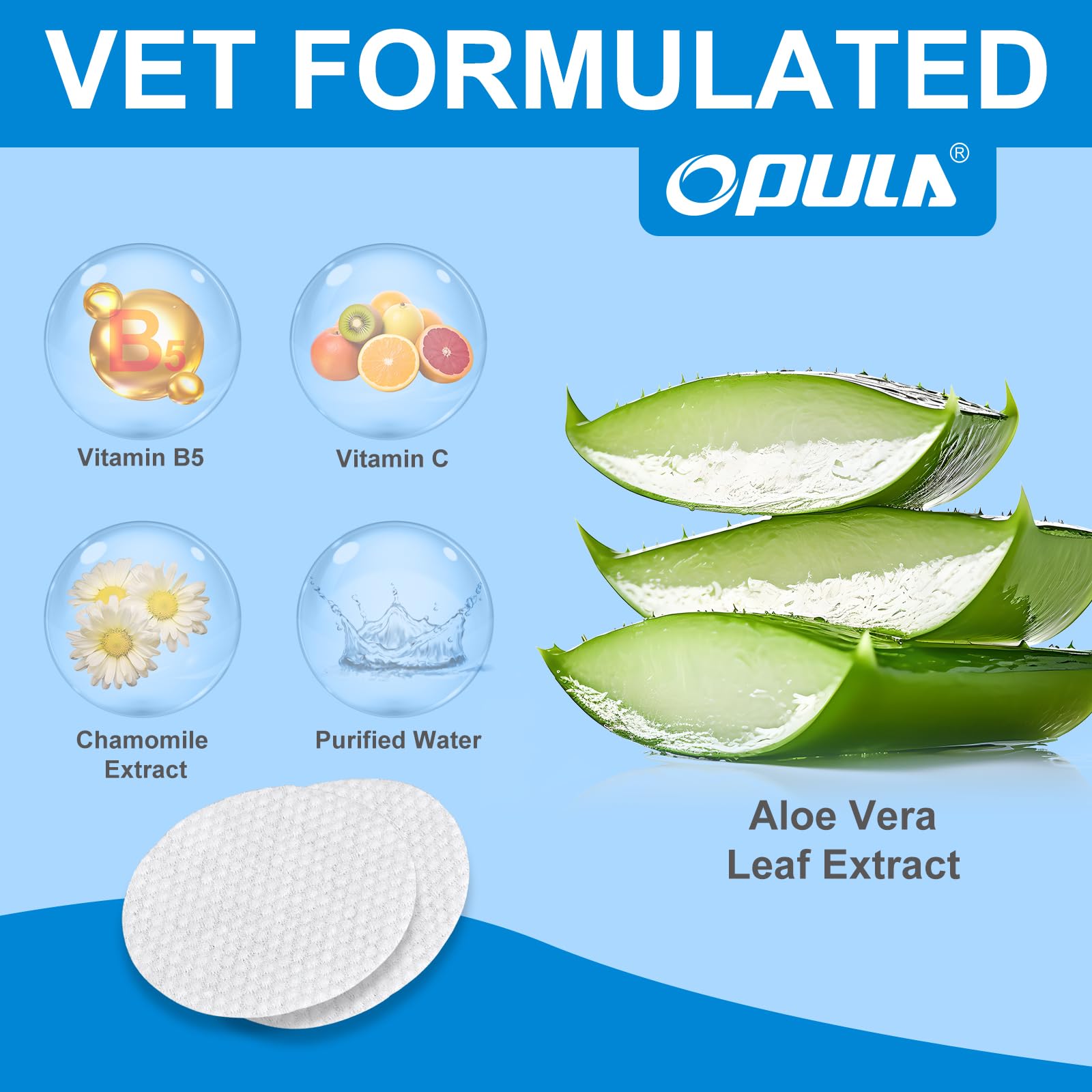 OPULA eye wipes open-lid design enables easy, mess-free use.