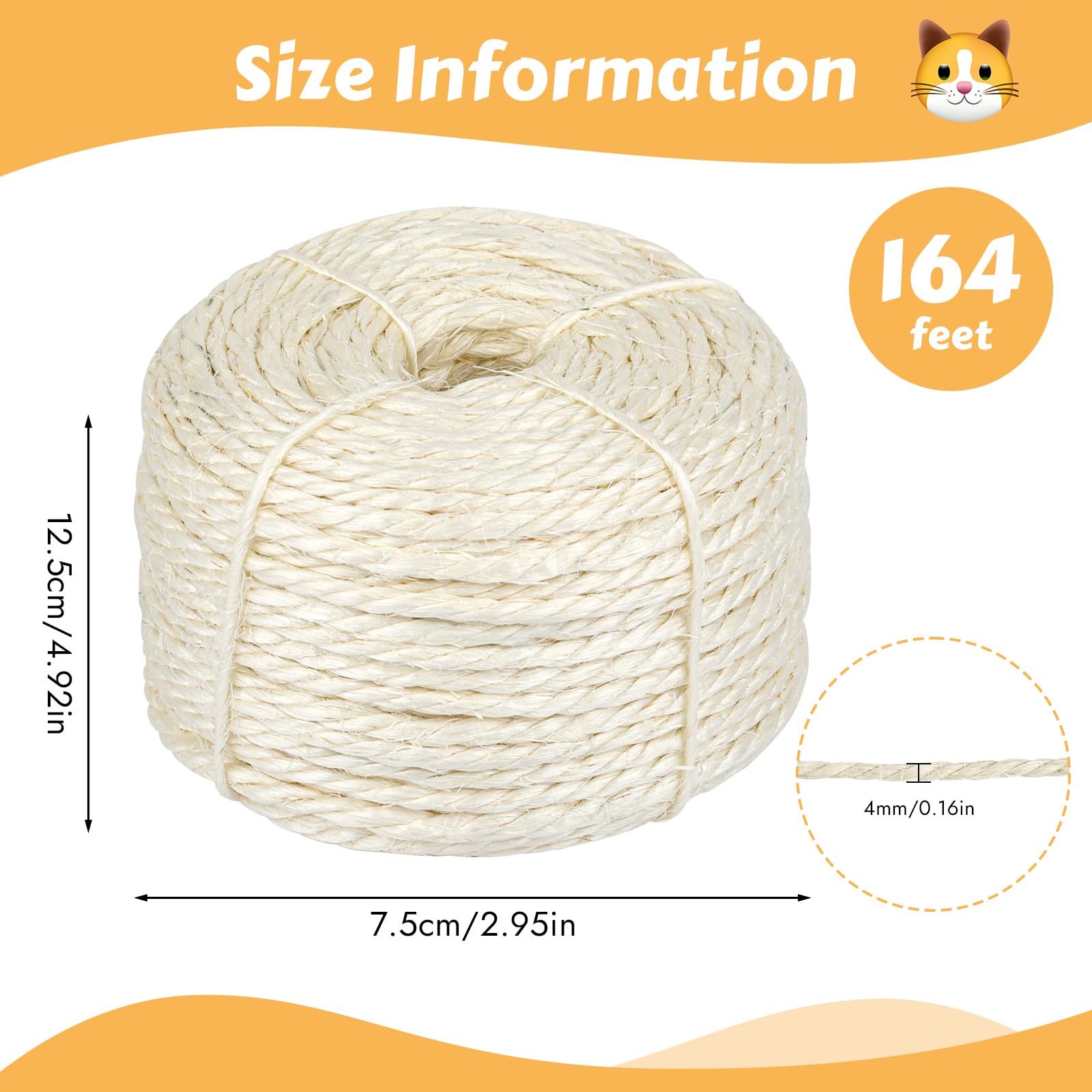 Opvixi cat scratching post repair rope ready for posts and cat trees.