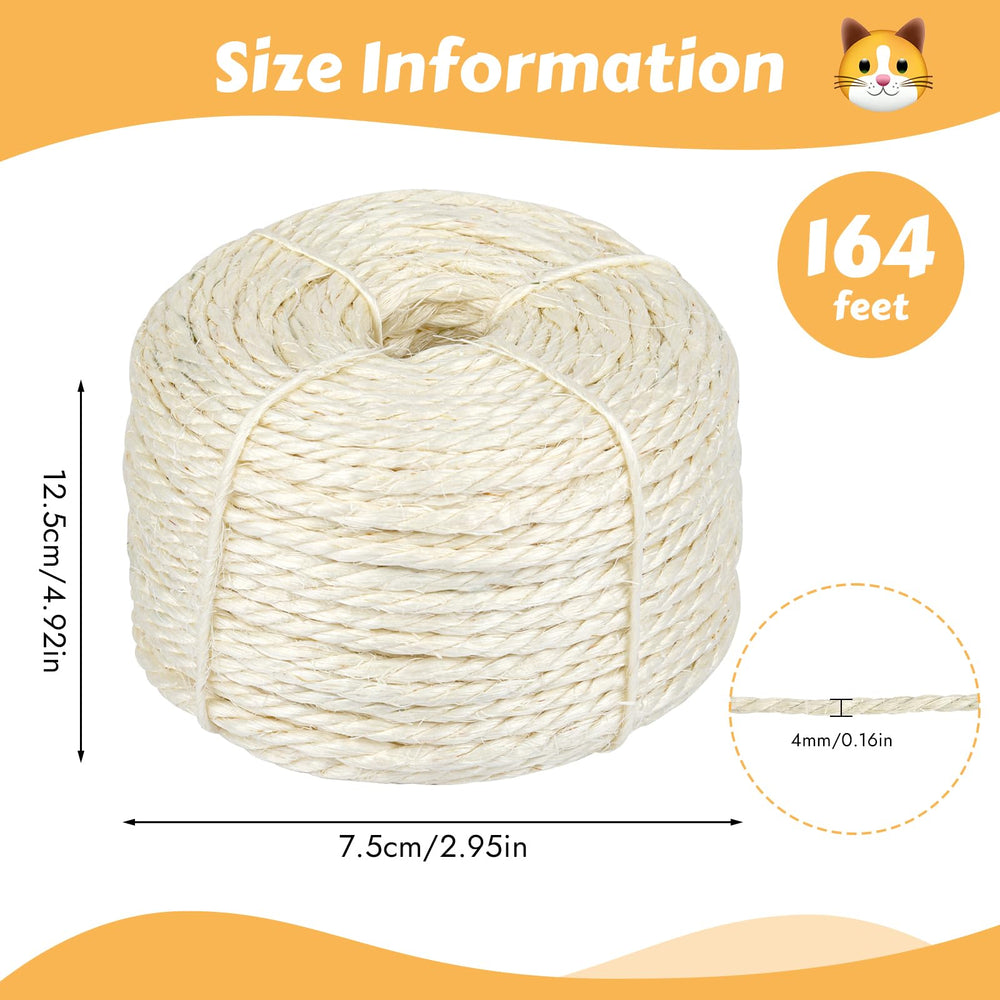 Opvixi cat scratching post repair rope ready for posts and cat trees.