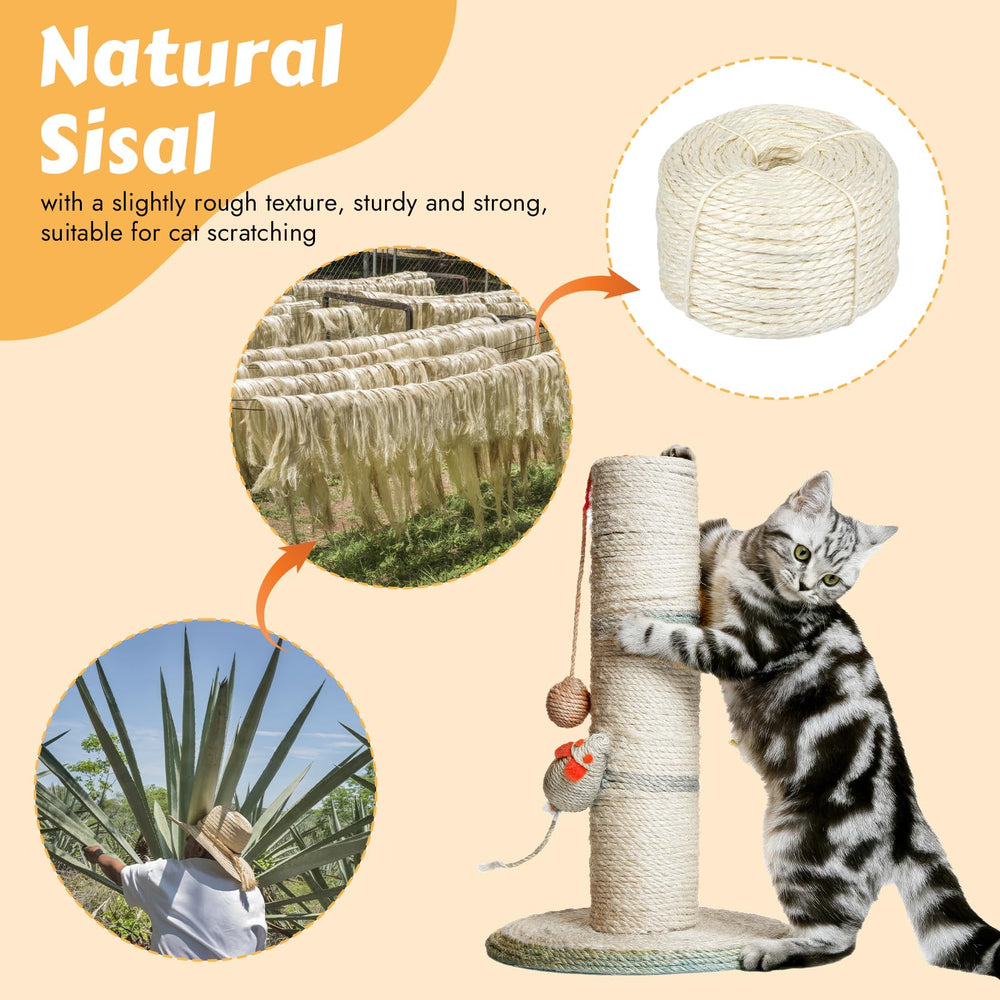 Opvixi cat tree rope texture close-up showing natural sisal fibers.