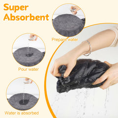 Opvixi towel protecting sofa and floors during bath.