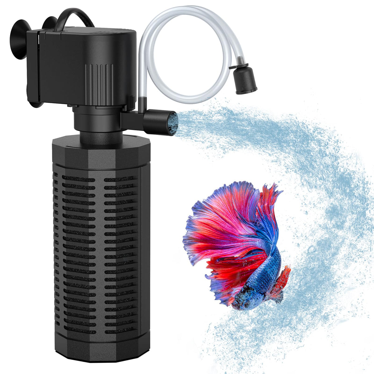 OQTTNEO aquarium internal filter with 360 bio sponge for crystal water and thorough filtration