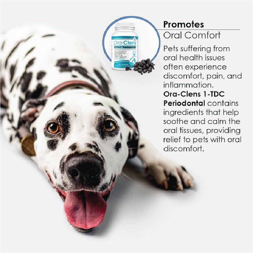 Ora-Clens 1-TDC pet bottle label highlighting convenient daily use.