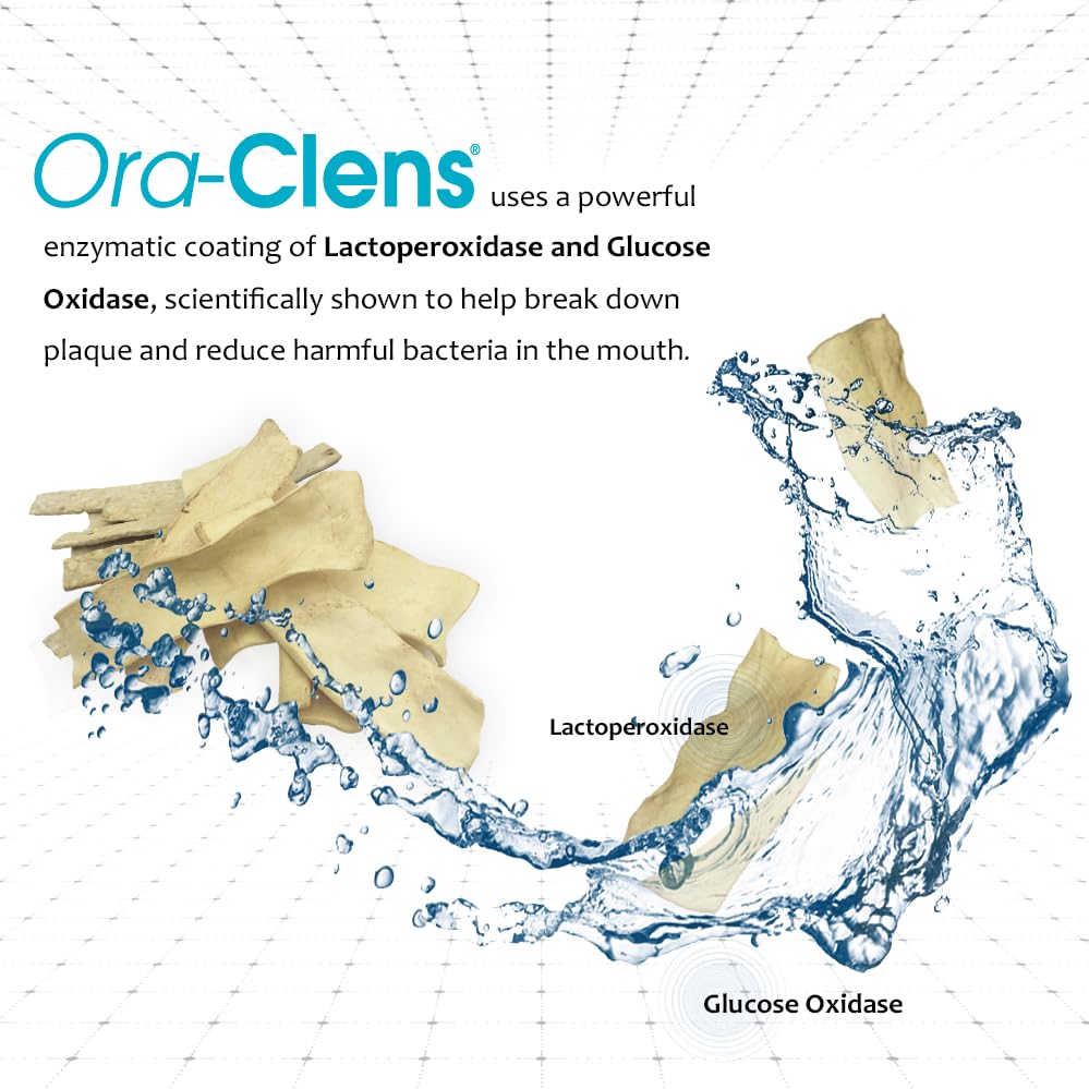Ora-Clens small-dogs-chews texture close-up highlights abrasive cleaning action.