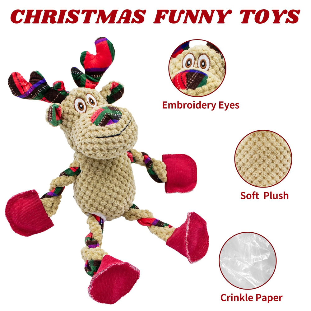 OraneeeO Christmas Elk Toy top view festive design