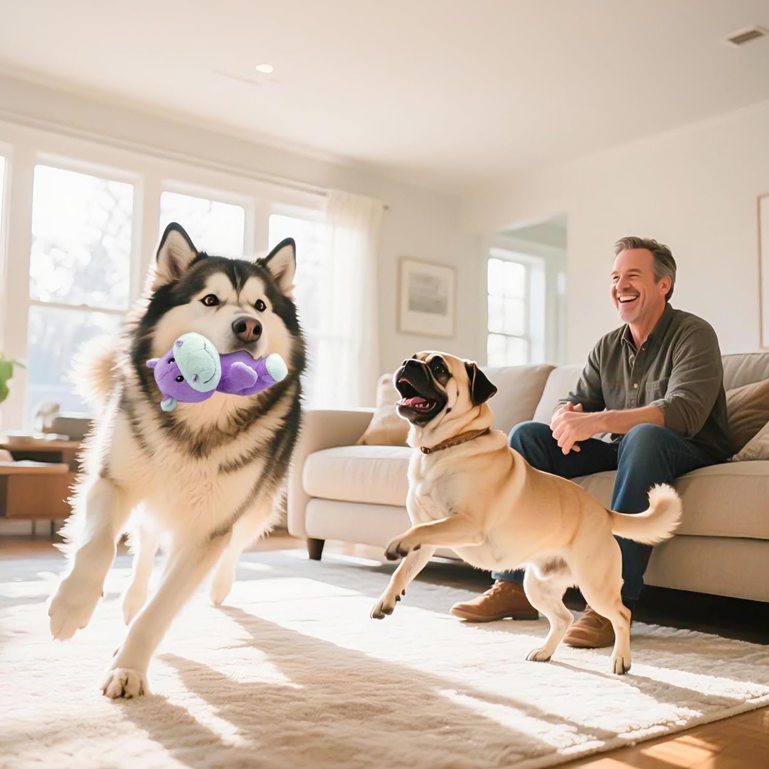 OraneeeO gift-for-pup plush hippo toy makes a cute, comforting gift.