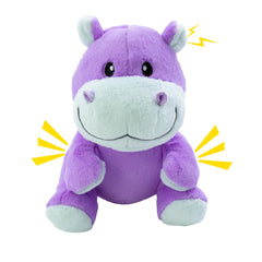 OraneeeO plush hippo-squeaker toy invites interactive play and reduces boredom.