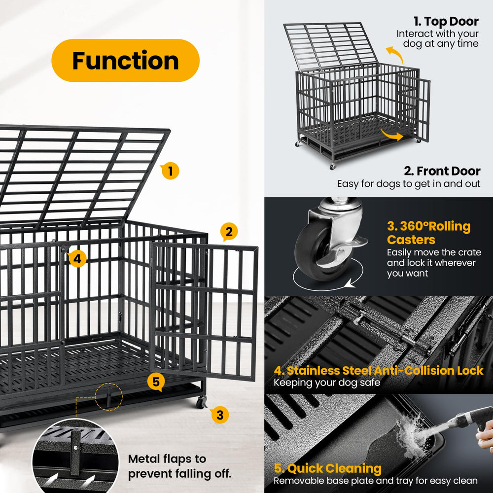 Oranland ABS drainage tray anti-odor keeps crate clean.