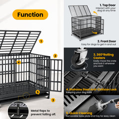Oranland ABS drainage tray anti-odor keeps crate clean.