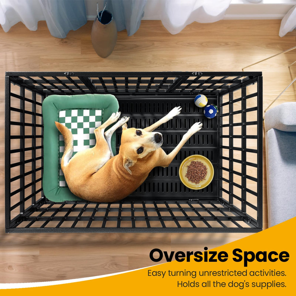 Oranland double-door crate with wheels for easy repositioning.