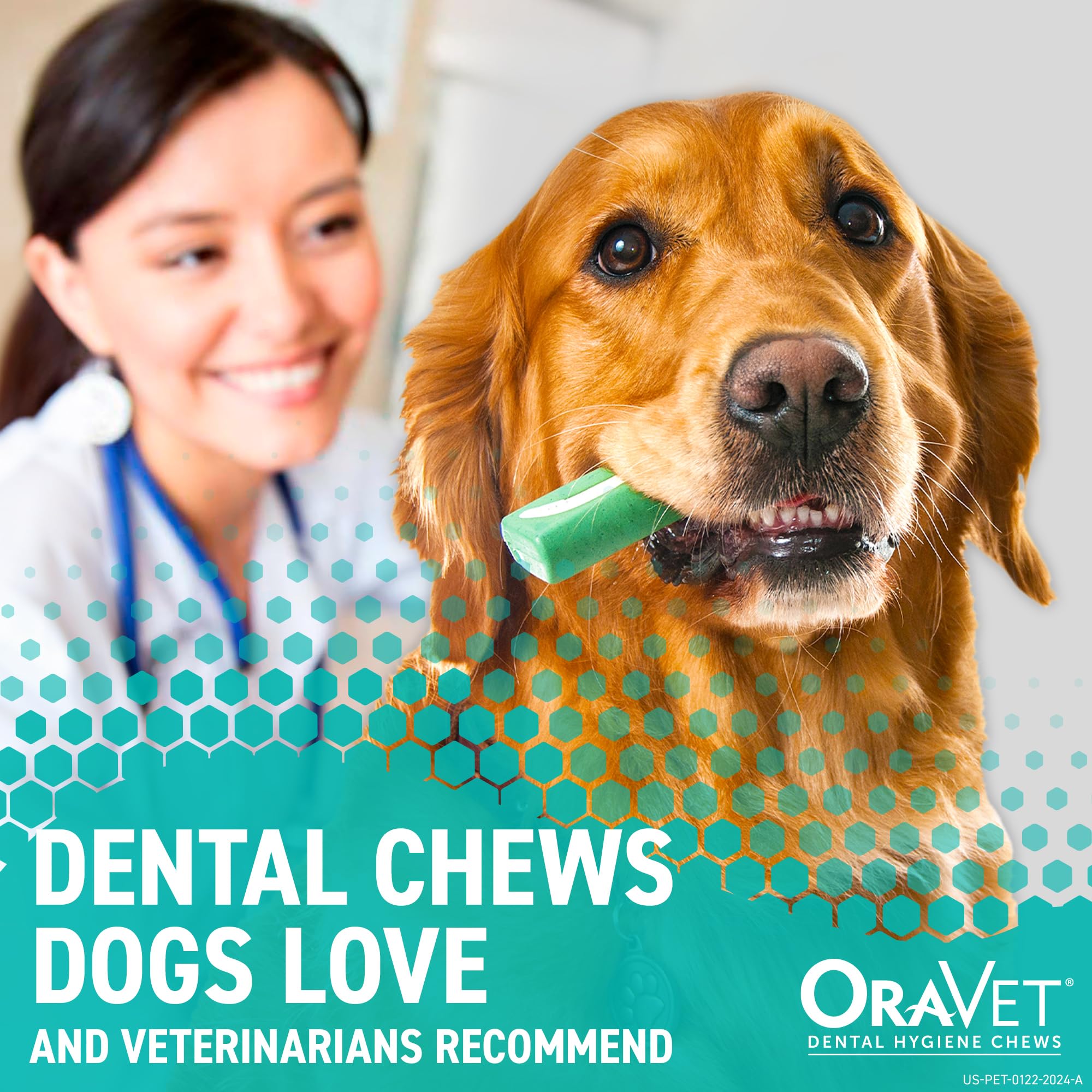 OraVet dental chews vanilla aroma closeup emphasizing tasty dental care for dogs