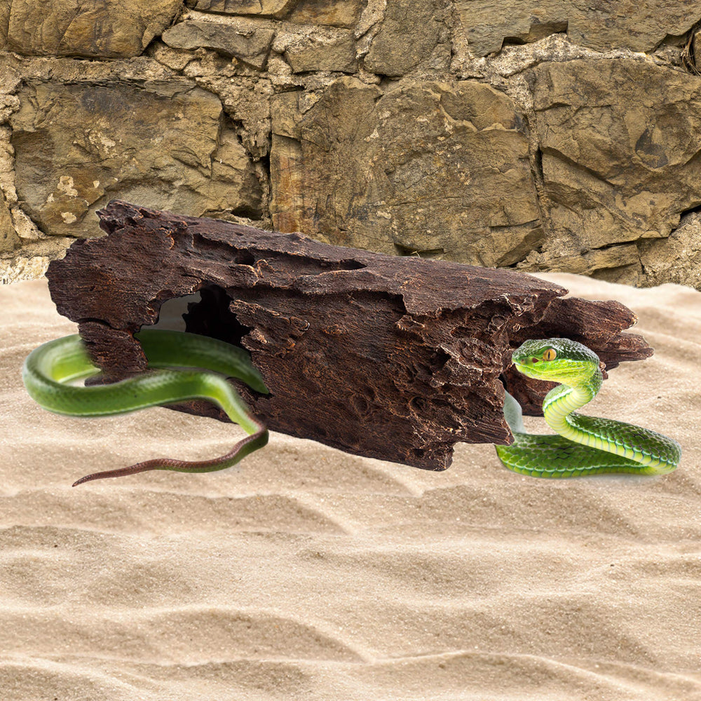 Orchid Valley hollow log enhances shrimp and small fish habitats with cozy retreats.