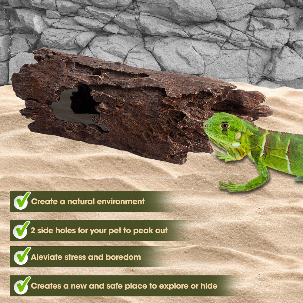 Orchid Valley hollow log suitable for freshwater or saltwater tanks and versatile display.