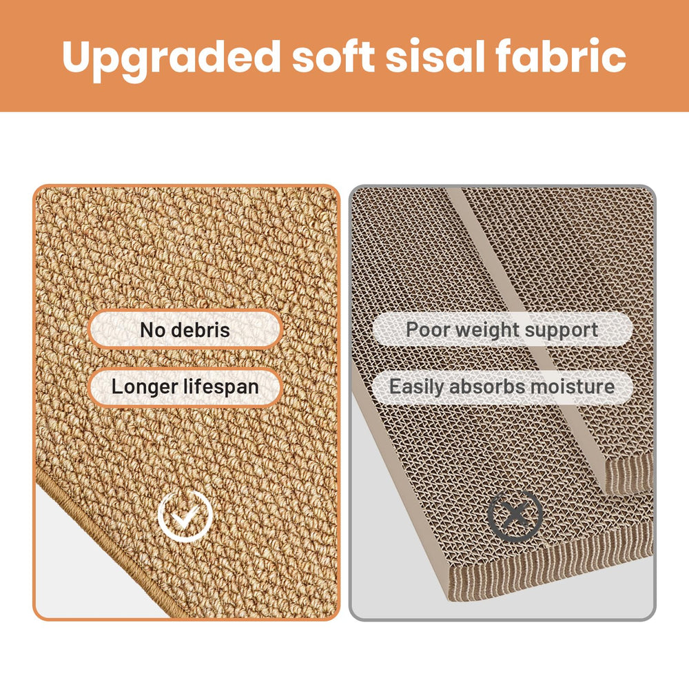 Ordora cat scratcher mat in modern decor protects furniture while blending stylishly