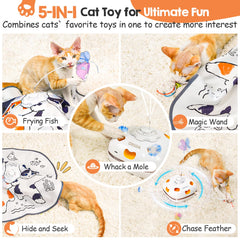 ORSDA 5-in-1 cat toy Chase the Feather promotes agile indoor play