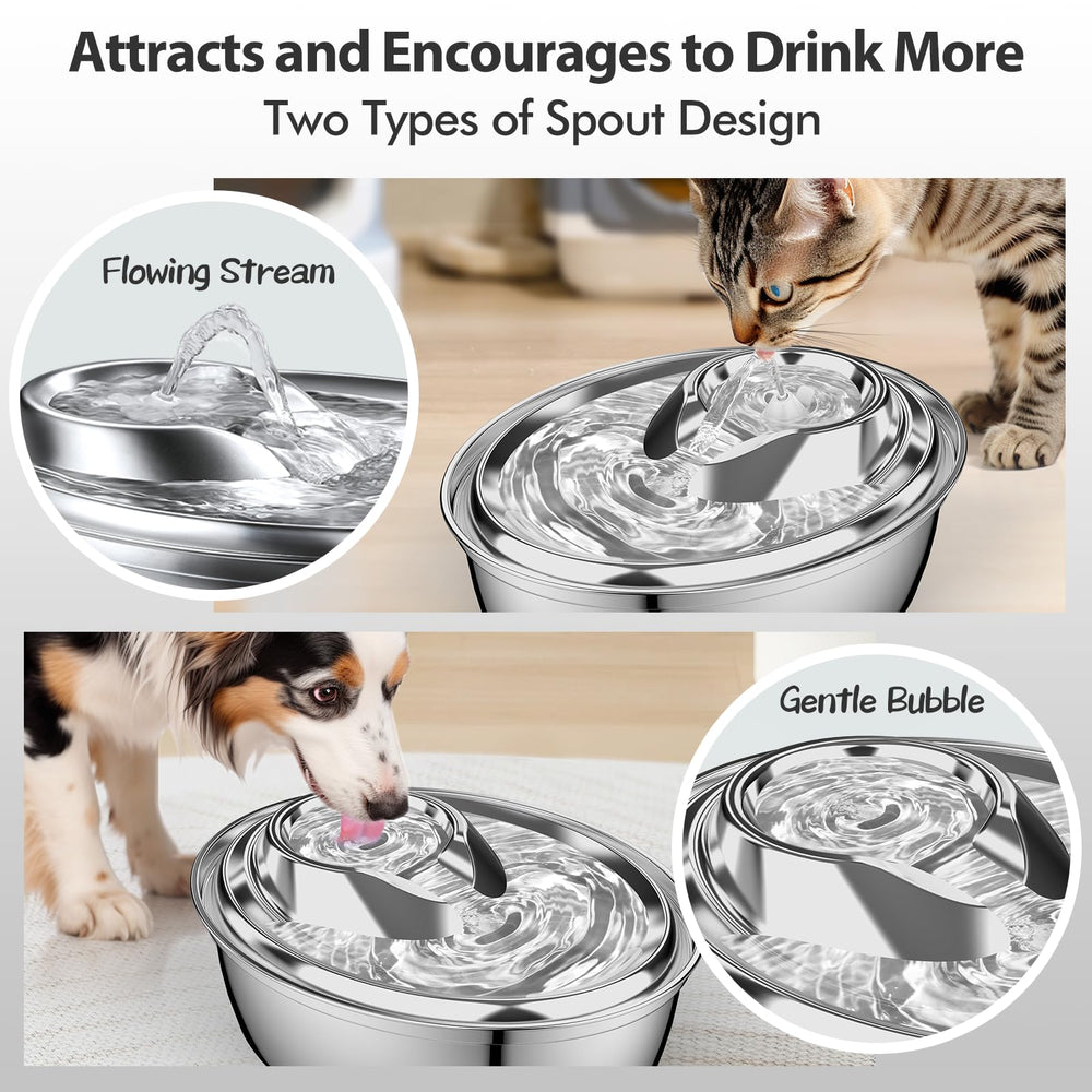 ORSDA cat water fountain filters included highlights maintenance-friendly filtration for clean water