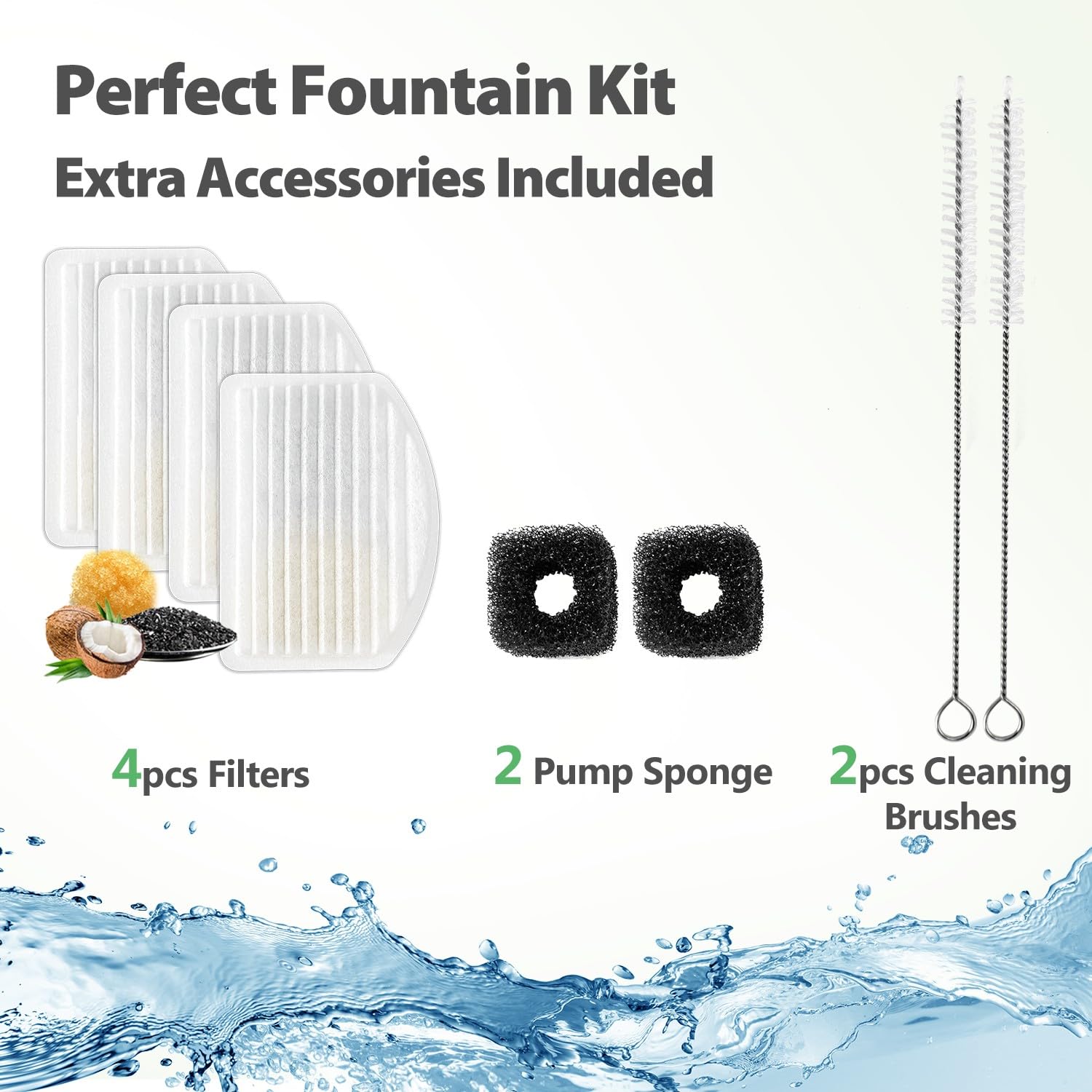 ORSDA fountain stainless steel 3l with cleaning brushes included.