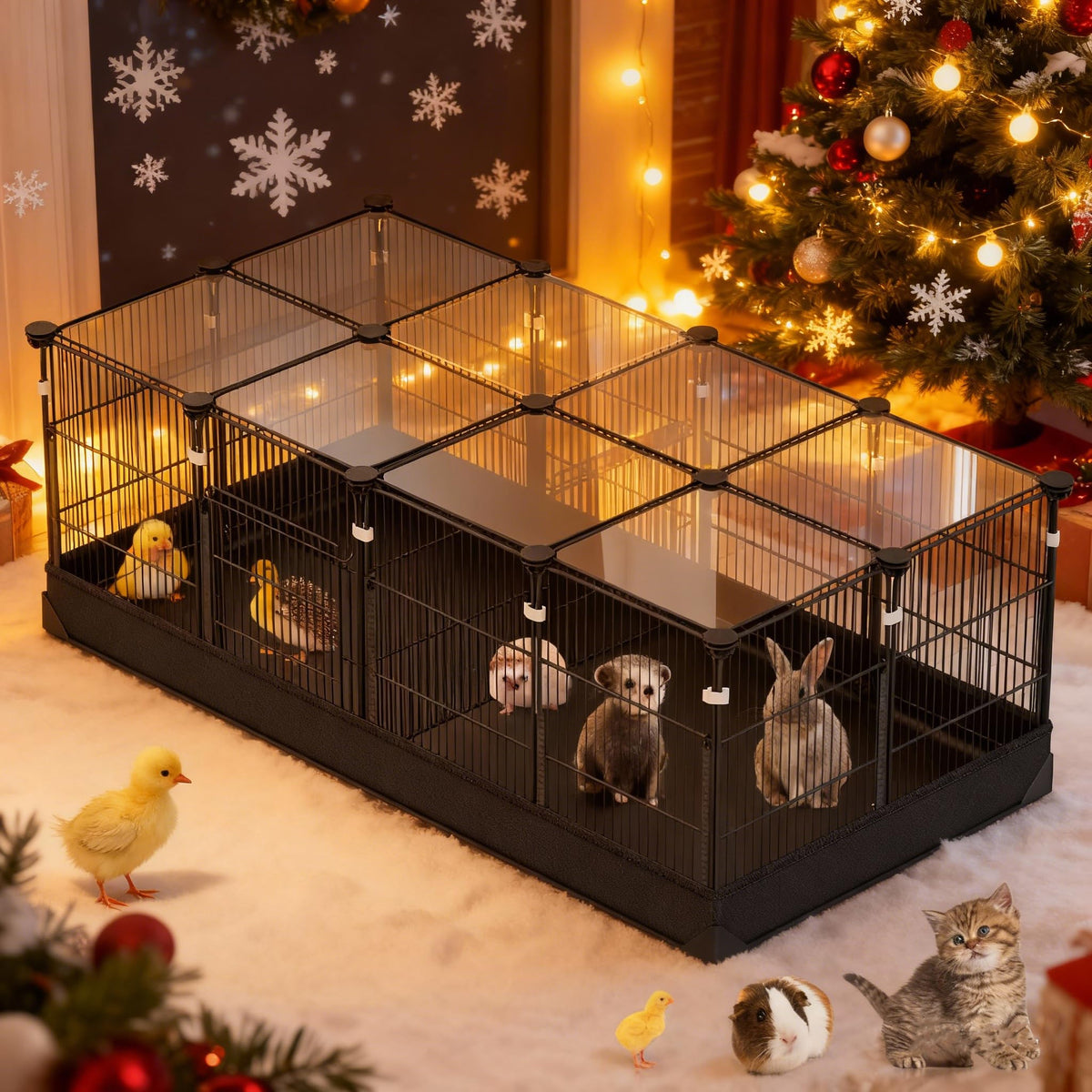 Orekemo 22-panel playpen top-security-cover blocks escapes for safe play.