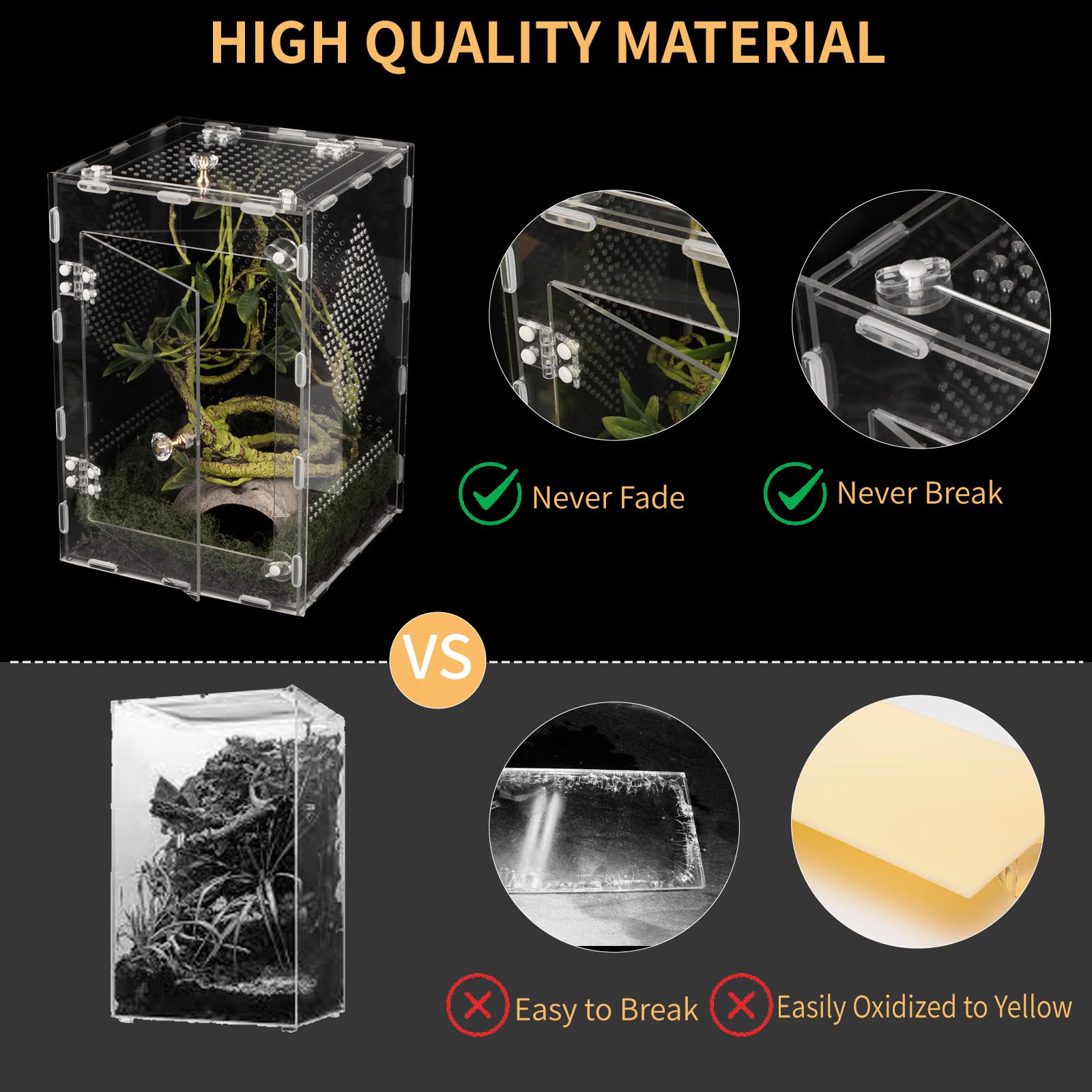 Orekemo 11.8 x 7.9 x 7.9 inch habitat fits multiple species