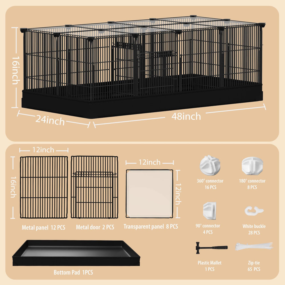 Orekemo cnc cage 0-5-inch mesh keeps small paws safe during play.