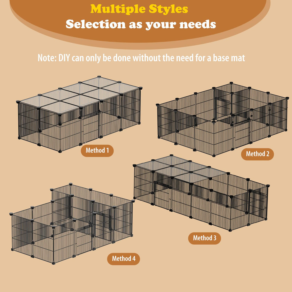 Orekemo indoor-outdoor small-animal playpen in black for versatility.